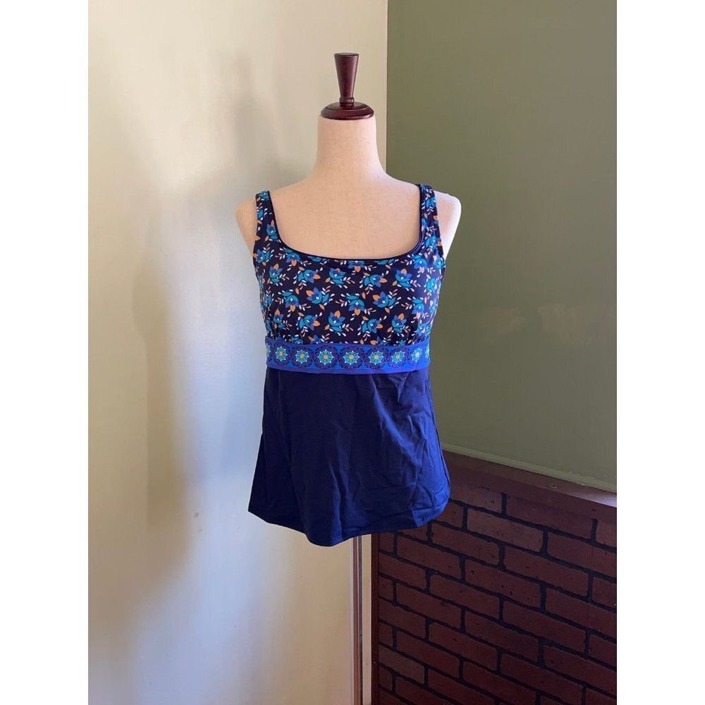 12‎ Lands End Tankini Swim Top J04 28